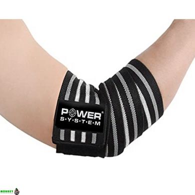 Локтевые бинты Power System Elbow Wraps PS-3600 Grey/Black