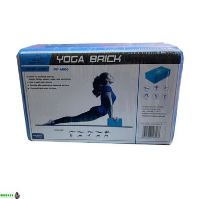 Блок для йоги 2шт. (пара) PowerPlay 4006 Yoga Brick EVA Синий