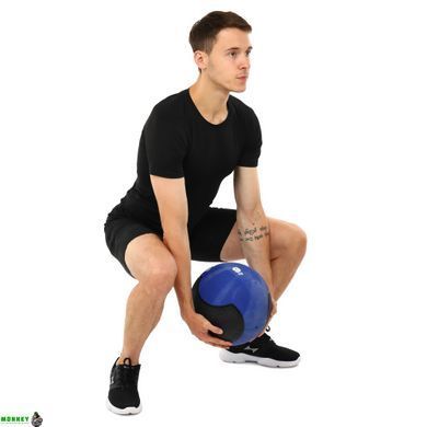 М'яч медичний медбол Zelart Medicine Ball FI-5121-9 9кг синій-чорний