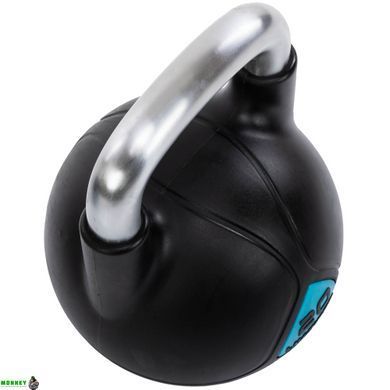Гиря полиуретановая с хромированной ручкой LiveUp LP8040-20 вес 20кг черный