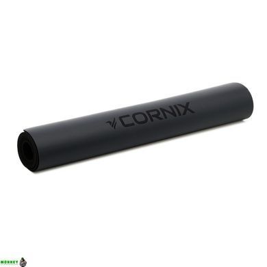 Килимок спортивний Cornix PU 183 x 68 x 0.4 см для йоги та фітнесу XR-0317 Black