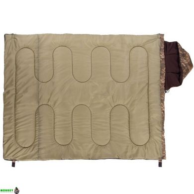 Спальный мешок одеяло с капюшоном двухместный CHAMPION Турист SY-4733 цвета в ассортименте