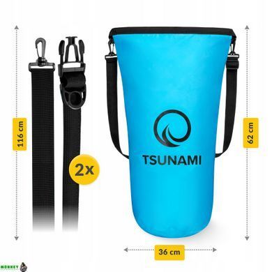 Гермомешок TSUNAMI Dry Pack 20 л водозащитный Sky Blue (P-5905973400022)