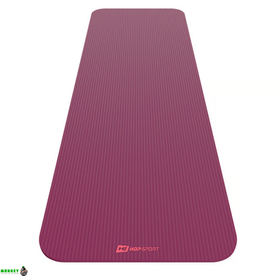 Килимок для йоги Hop-Sport HS-NB015GM NBR 1,5см ягідний