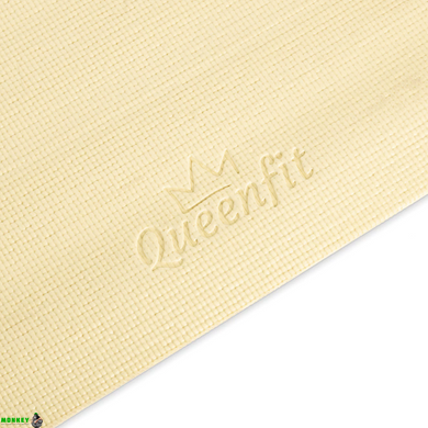 Килимок (мат) для фітнесу та йоги Queenfit 0,5см жовтий