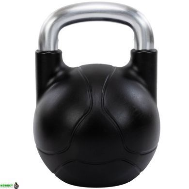 Гиря полиуретановая с хромированной ручкой LiveUp LP8040-20 вес 20кг черный