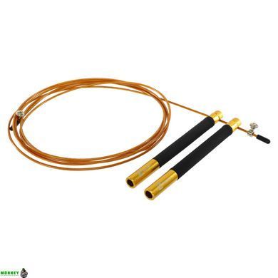 Скакалка швидкісна професійна зі сталевим тросом Zelart FI-5345 Синій 3м