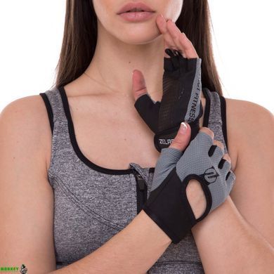 Перчатки для фитнеса и тренировок Zelart MA-3886 Черный-мятный XS