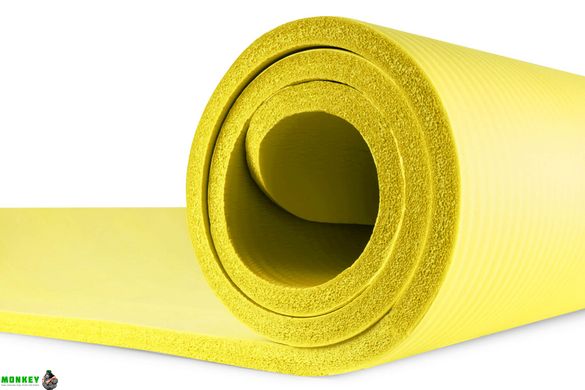 Мат для фітнесу та йоги Hop-Sport HS-N015GM 1,5см жовтий