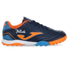 Сороконожки обувь футбольная детская Joma TOLEDO TOJW2303TF размер 32-37 (EU 33-38) (верх-искусственная кожа, подошва-RB, темно-синий-оранжевый)