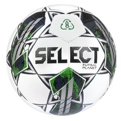 Футзальный мяч Select FUTSAL PLANET v22 бело-зеленый Уни 4