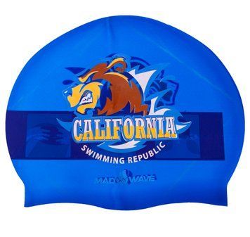 Шапочка для плавания MadWave CALIFORNIA M055833000W темно-синий