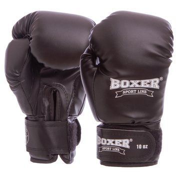 Перчатки боксерские BOXER Элит 2022 Черный 16 унции