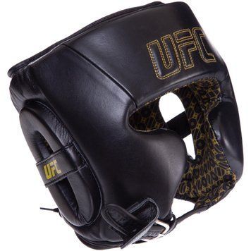 Шолом боксерський в мексиканському стилі шкіряний UFC PRO Prem Lace Up UHK-75054 S-M чорний