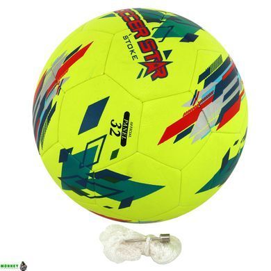 Мяч футбольный HIBRED SOCCER STAR STOKE FB-6035 №5 PU желтый