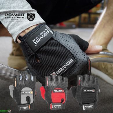 Рукавички для фітнесу і важкої атлетики Power System Power Plus PS-2500 Black/Red XS