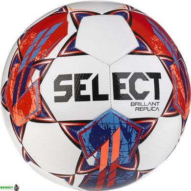 Футбольный мяч Select BRILLANT REPLICA v23 бело-красный Уни 4