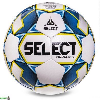М'яч футбольний SELECT NUMERO 10 IMS №5 білий-синій