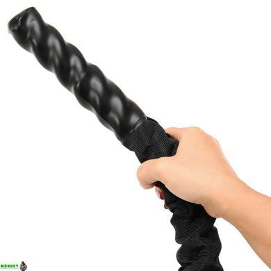 Канат для кроссфита в защитном рукаве BATTLE ROPE LiveUp LP8172-15 15м черный