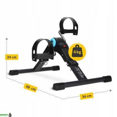 Міні велотренажер 4FIZJO Mini 2 в 1 для рук та ніг Black/Blue (P-5905973401685)
