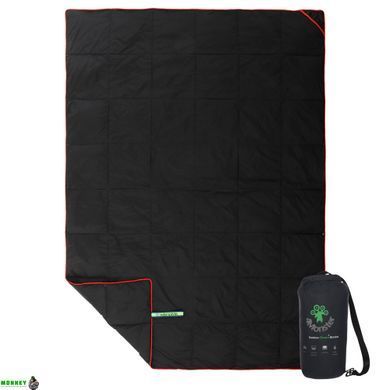 Ковдра туристична PUFFY DOWN BLANKET 4Monster C-BKR-178 Чорний (Нейлон 820D380T, качиний пух, покриття W, R водонепроник., р-р 127x178см, t -20 до 0)