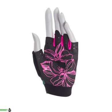 Перчатки для фитнеса MadMax MFG-770 Flower Power Gloves Black/Pink M