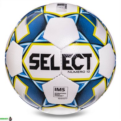 Мяч футбольный SELECT NUMERO 10 IMS №5 белый-синий