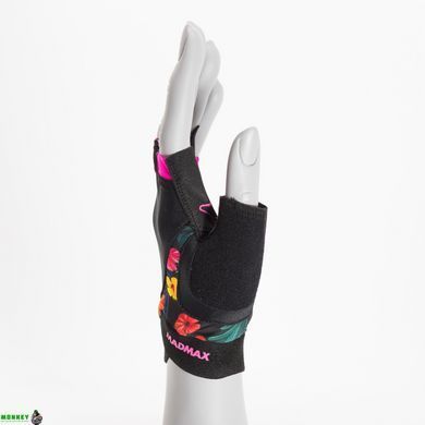 Перчатки для фитнеса MadMax MFG-770 Flower Power Gloves Black/Pink M