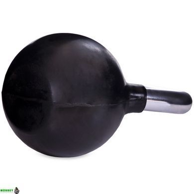 Гиря обрезиненная с хромированной ручкой Zelart ТА-5162-12 вес 12кг черный