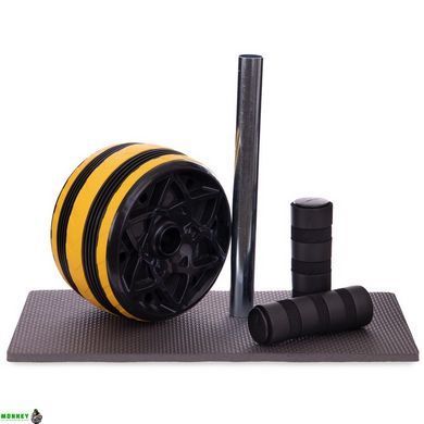 Колесо ролик для пресса одинарное SP-Sport FI-2540 Желтый-черный