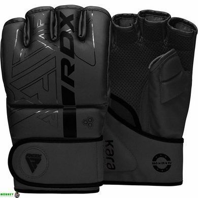 Рукавиці для ММА RDX F6 KARA Matte Black L (капа у комплекті)
