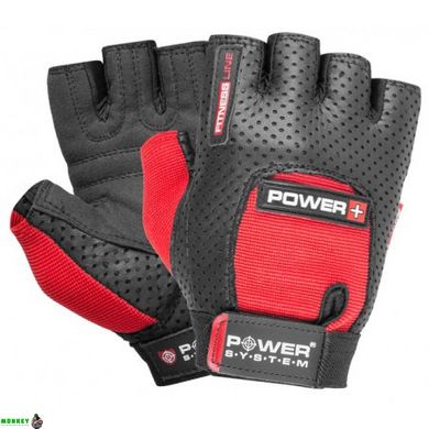 Перчатки для фитнеса и тяжелой атлетики Power System Power Plus PS-2500 Black/Red XS