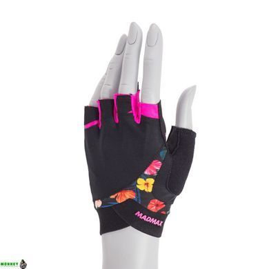 Перчатки для фитнеса MadMax MFG-770 Flower Power Gloves Black/Pink M