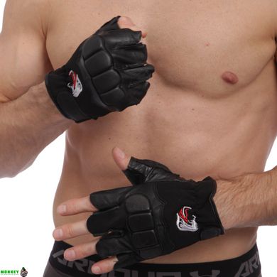Перчатки для кроссфита и воркаута кожаные SP-Sport SPIDER WorkOut BC-160 размер L-XL черный