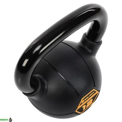 Гиря тренировочная цельная стальная с PVC покрытием Mdbuddy TA-5428-12 вес 12кг черный