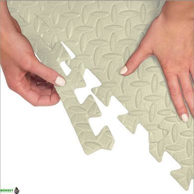 Мат-пазл (ласточкин хвост) Cornix Mat Puzzle EVA 120 x 120 x 1 cм XR-0231 Cream