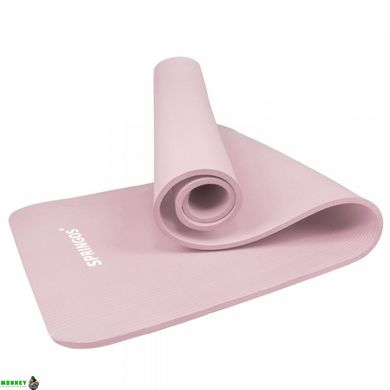 Коврик (мат) для йоги и фитнеса Springos NBR 1 см YG0030 Pink