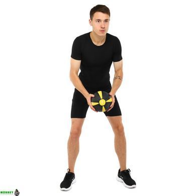Мяч медицинский медбол Zelart Medicine Ball FI-5122-1 1кг черный-желтый