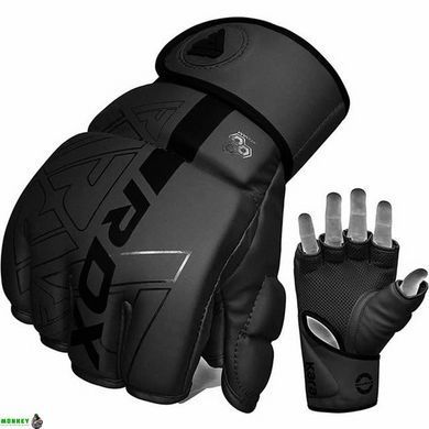 Рукавиці для ММА RDX F6 KARA Matte Black L (капа у комплекті)
