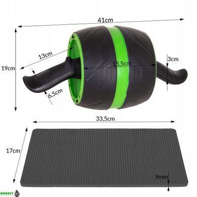 Ролик (колесо) для преса з поворотним механізмом Springos AB Wheel FA5010 Black/Green