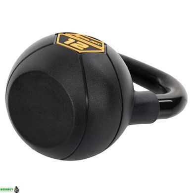 Гиря тренировочная цельная стальная с PVC покрытием Mdbuddy TA-5428-12 вес 12кг черный