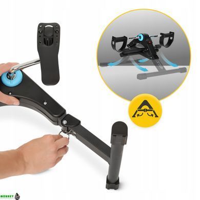 Міні велотренажер 4FIZJO Mini 2 в 1 для рук та ніг Black/Blue (P-5905973401685)