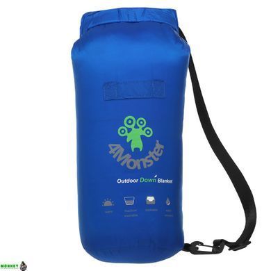Ковдра туристична PUFFY DOWN BLANKET 4Monster C-BKR-178 Чорний (Нейлон 820D380T, качиний пух, покриття W, R водонепроник., р-р 127x178см, t -20 до 0)