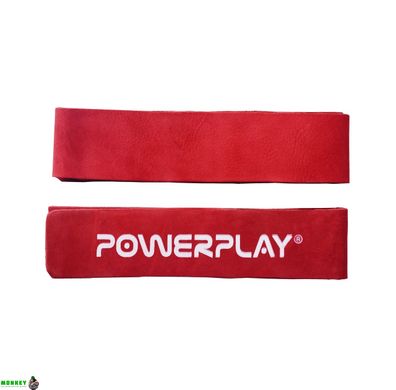 Лямки для тяги PowerPlay 5205 кожа красные