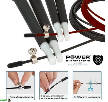 Скоростная скакалка Power System Ultra Speed ​​Rope PS-4033 Black