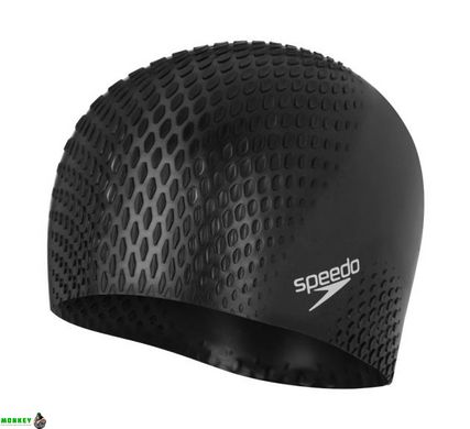 Шапка для плавания Speedo BUBBLE ACTIVE + CAP AU черный Уни OSFM