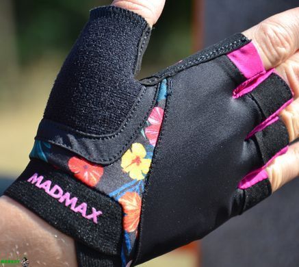 Перчатки для фитнеса MadMax MFG-770 Flower Power Gloves Black/Pink M