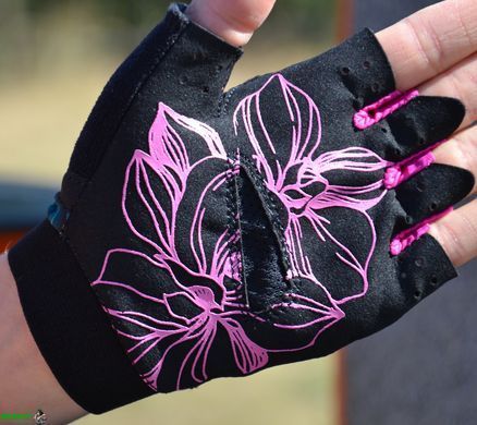 Перчатки для фитнеса MadMax MFG-770 Flower Power Gloves Black/Pink M