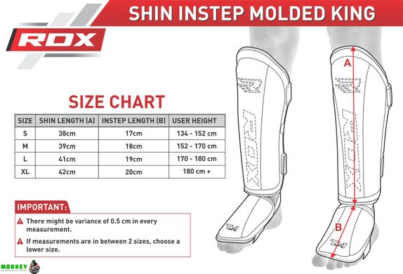 Накладки на ноги, защита голени RDX Molded M
