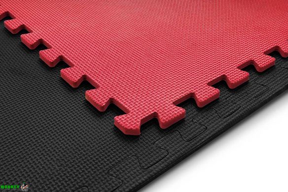 Мат-пазл Hop-Sport EVA 1cm HS-A010PM - 6 частей черно-красный